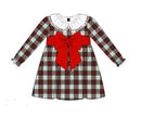 Girls Tartan Plaid Smocked Dress