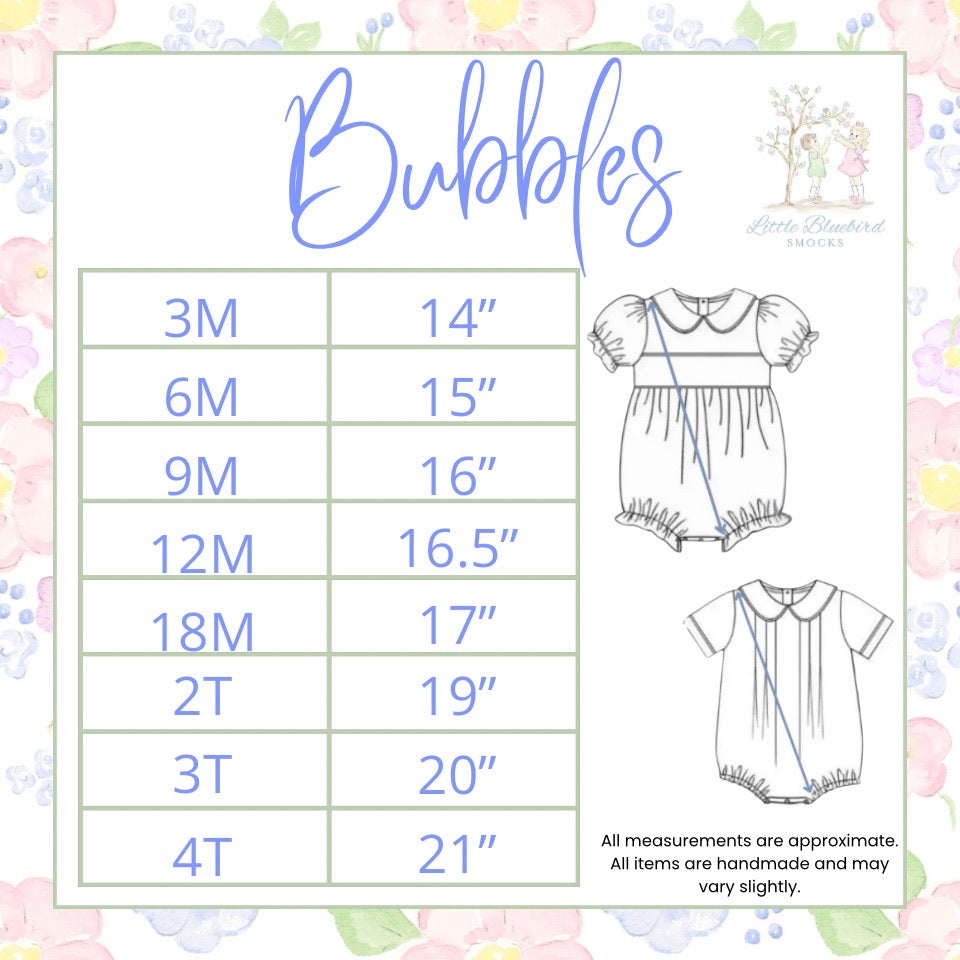 Girls Smocked Cheerleaders Bubble