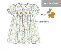 PRE ORDER Girls Smocked Bunny Garden Party Bloomer Set & Dress | ETA to LBS: JANUARY