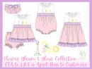 Girls Embroidered Flower Gleam and Glow Bubble