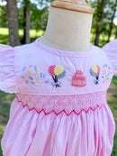 Girls Smocked & French Knot Birthday Girl Bloomer Set & Dress