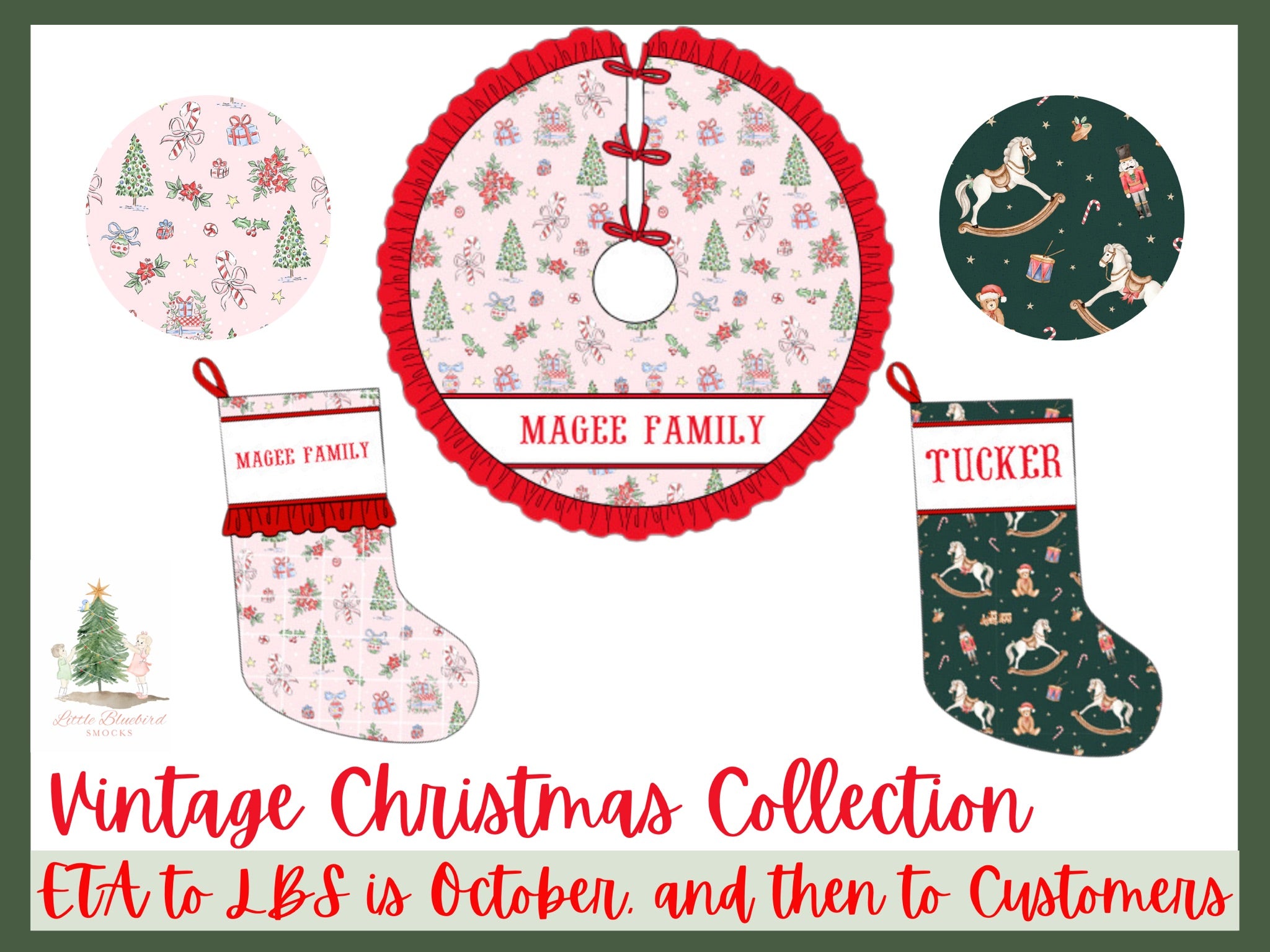 PRE ORDER Antique Christmas Tree Skirt | ETA to LBS: October