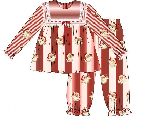 PRE ORDER Girls Vintage Santa Knit 2-Piece Lounge Set | ETA to LBS: OCTOBER