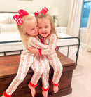 Girls Candy Cane Vines Knit Lounge Set