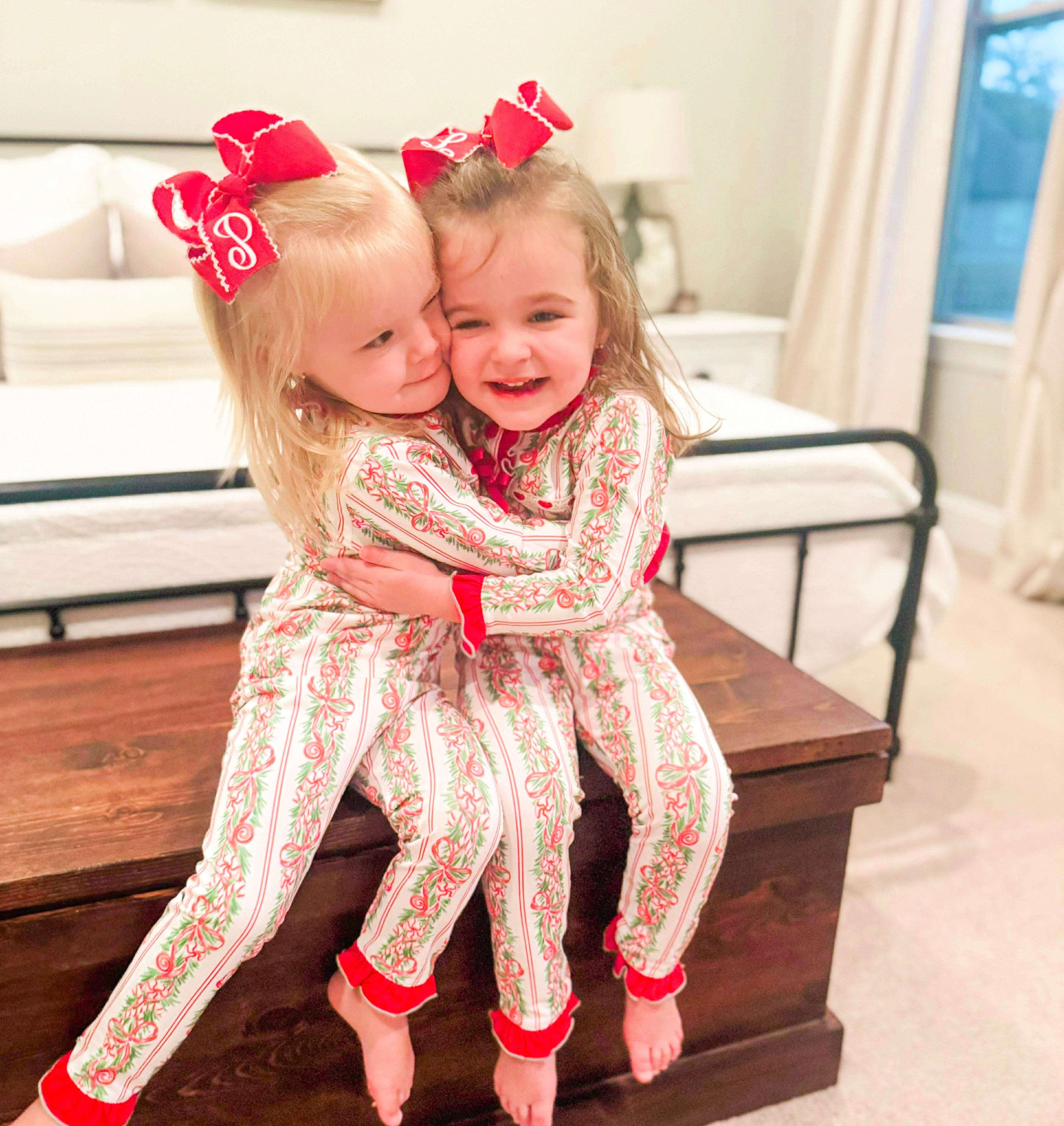 Girls Candy Cane Vines Knit Lounge Set