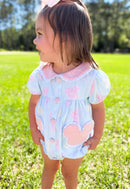 Girls Embroidered Preppy Mouse Bubble