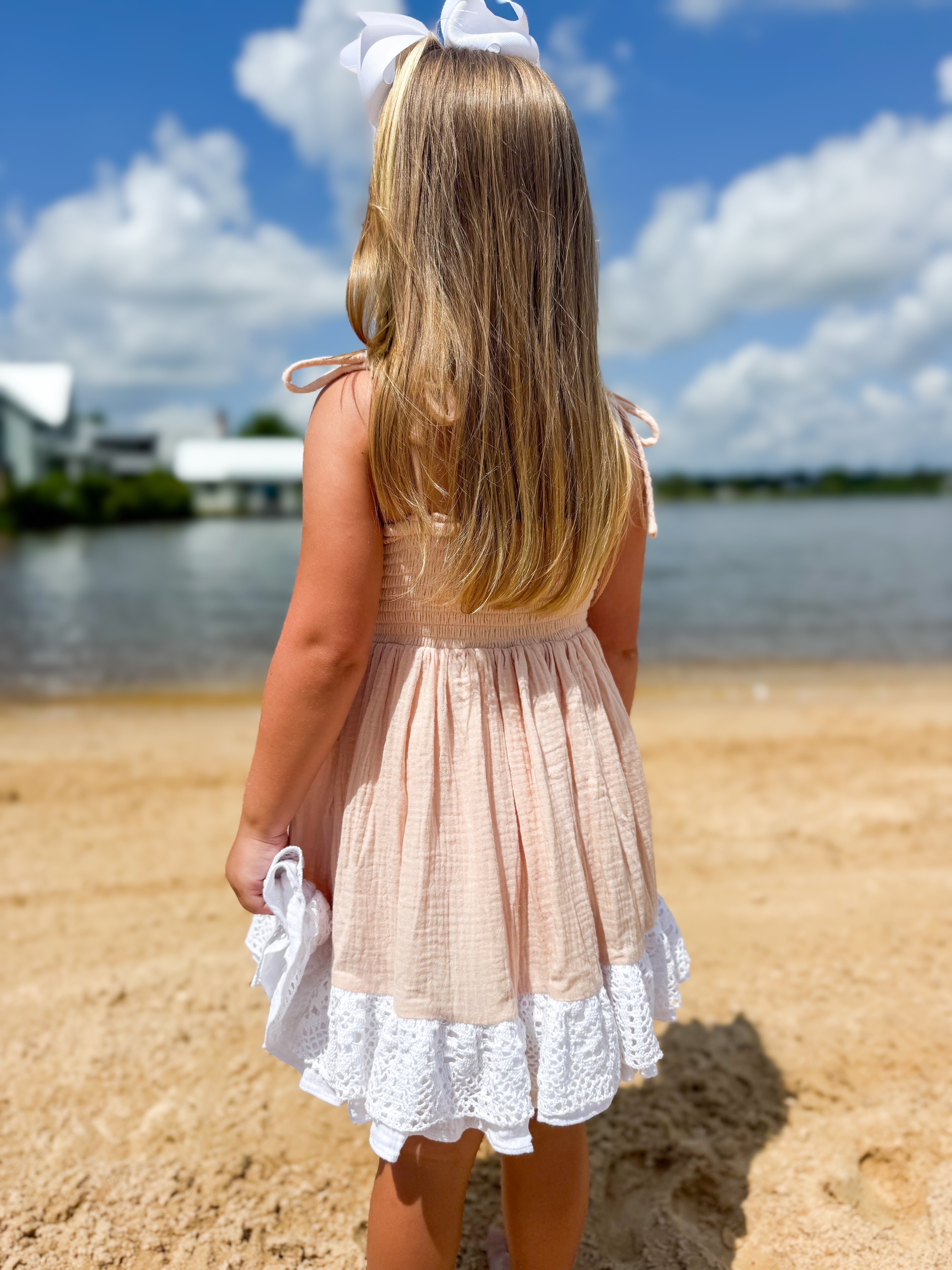 Girls Muslin & Lace Dress