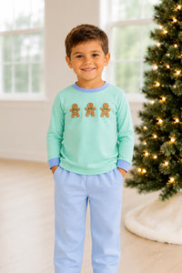 PRE ORDER Boys French Mint Gingerbread Pant Set | ETA to LBS: OCTOBER