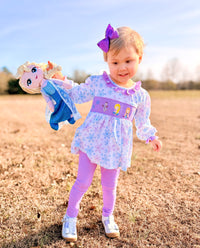 Girls Ice Princess Princess Smocked Leggings Set