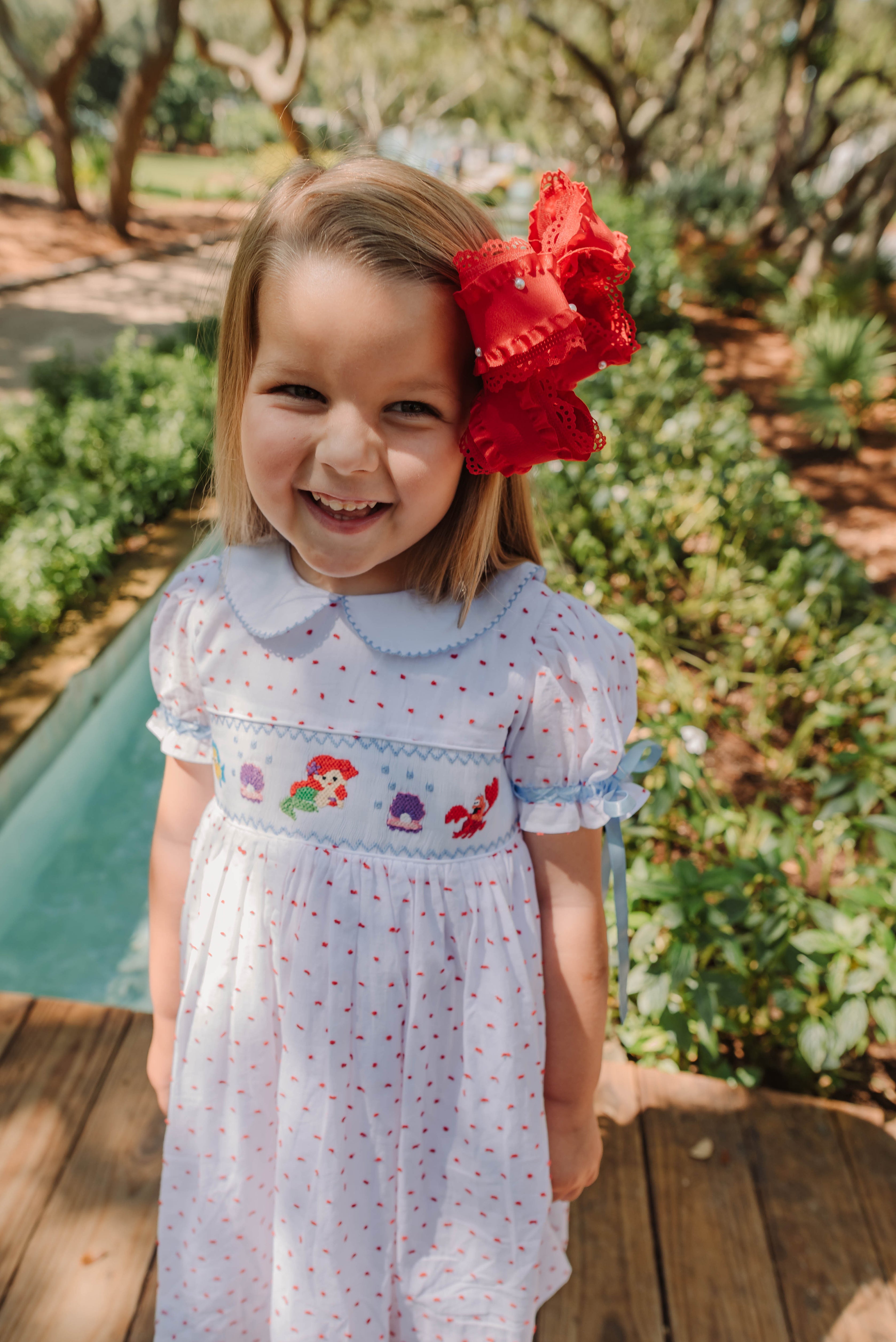 Girls Smocked Under The Sea Dress RTS