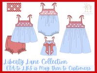Girls Smocked Liberty Lane Bubble
