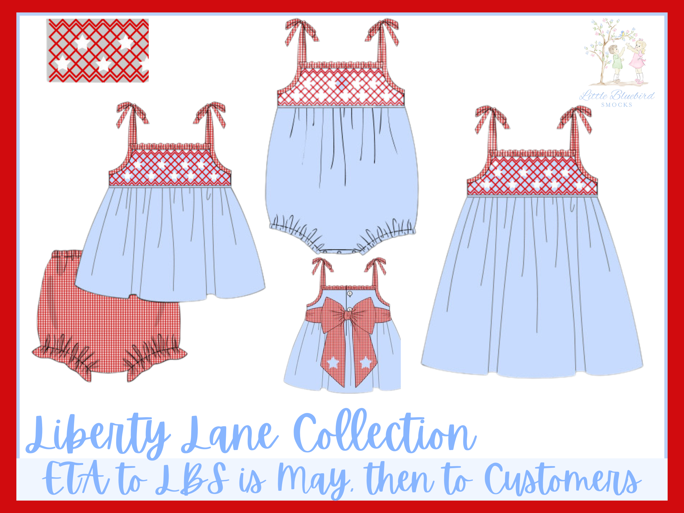 Girls Smocked Liberty Lane Bubble