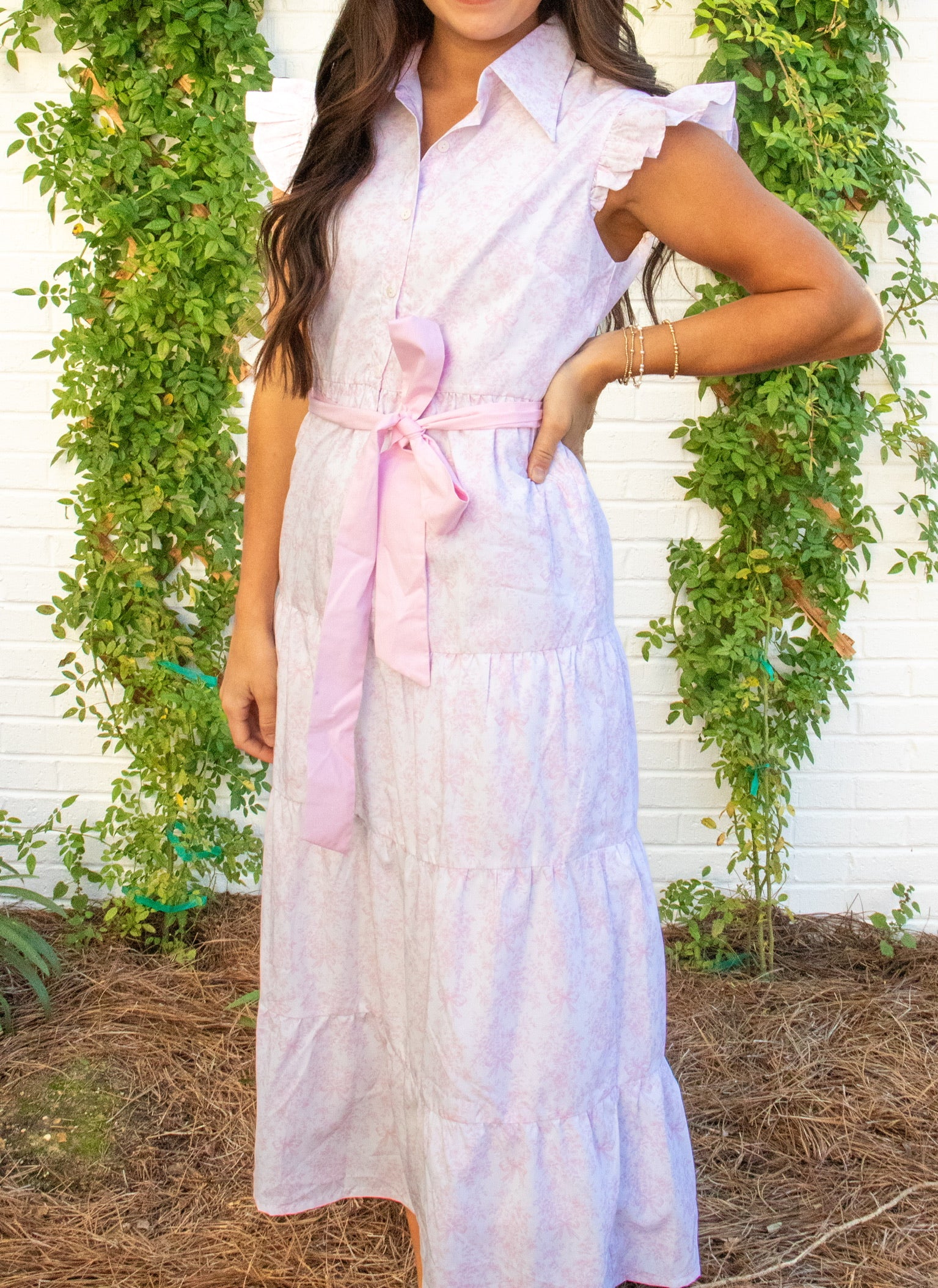 PRE ORDER Mom Match Toile Garden Bows Dress | ETA to LBS: March