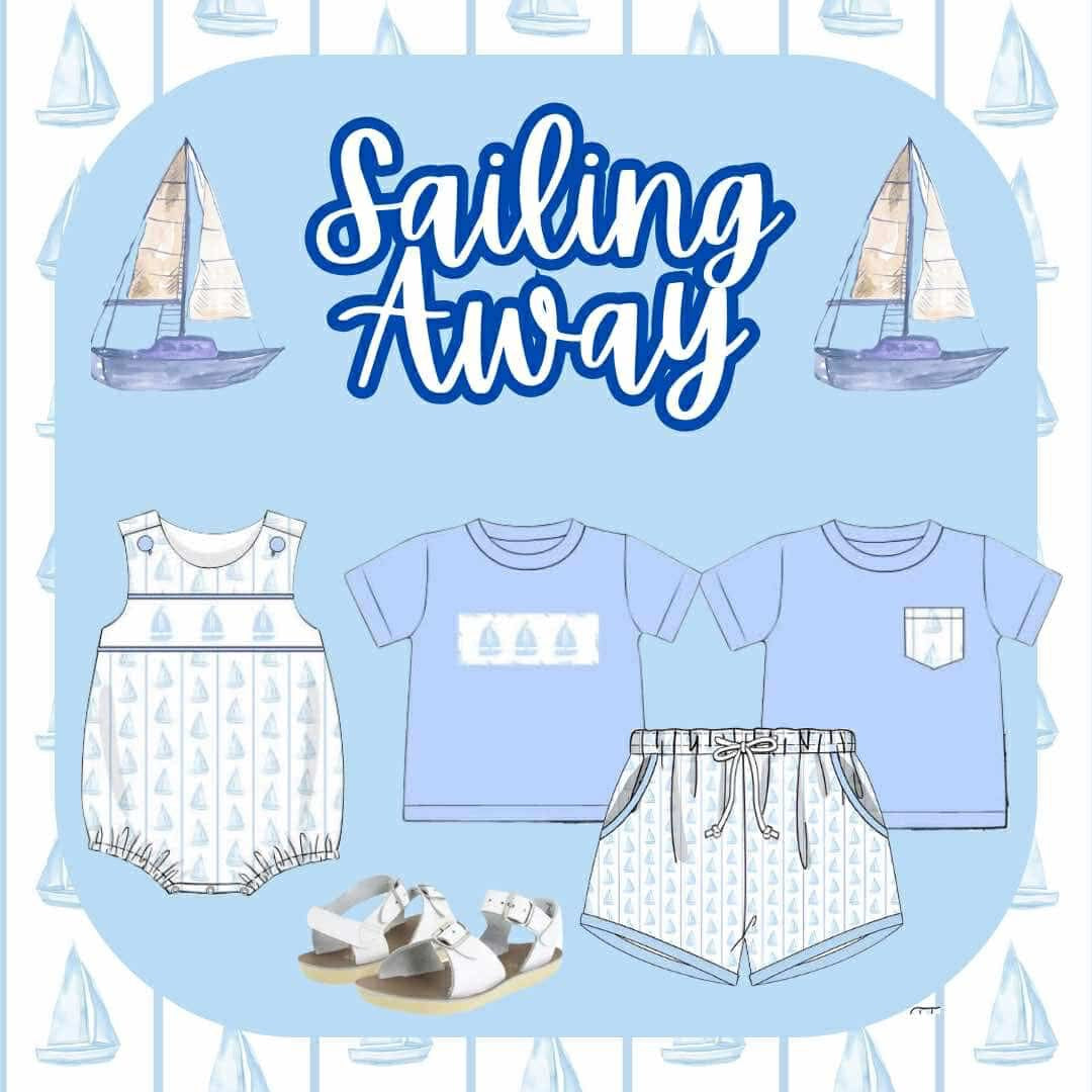 PRE ORDER Boys Sailboat Pocket Short Set ETA: MAY