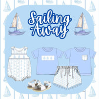 PRE ORDER Boys Sailboat Pocket Short Set ETA: MAY