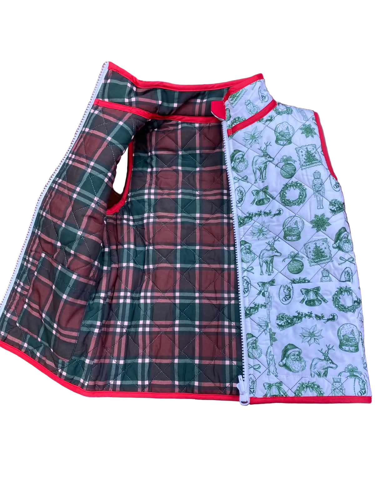 Boys Reversible Seasons Greetings Vest