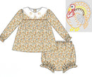 PRE ORDER Girls Hand Embroidered Classic Turkey Bloomer Set & Dress | ETA to LBS: SEPTEMBER