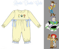 PRE ORDER Girls French Knot Toy Pals Long Romper | ETA to LBS: DECEMBER