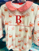 Boys Santas Sleigh “B”  Knit Bubble RTS