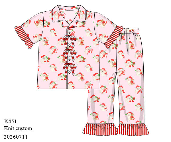 PRE ORDER Girls Here Comes Santa Knit 2-Piece Lounge Set | ETA to LBS: OCTOBER