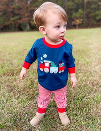 Boys Christmas Toys Knit Two Shirt Joggers Set