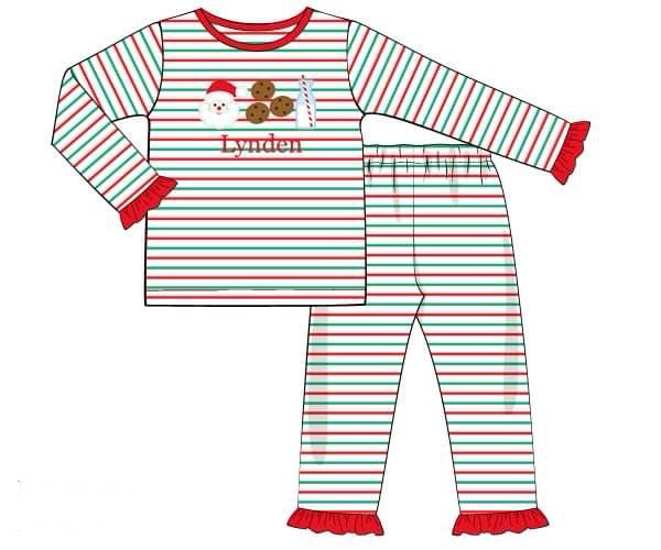 Girls Cookies & Milk Appliqué Knit Lounge Set
