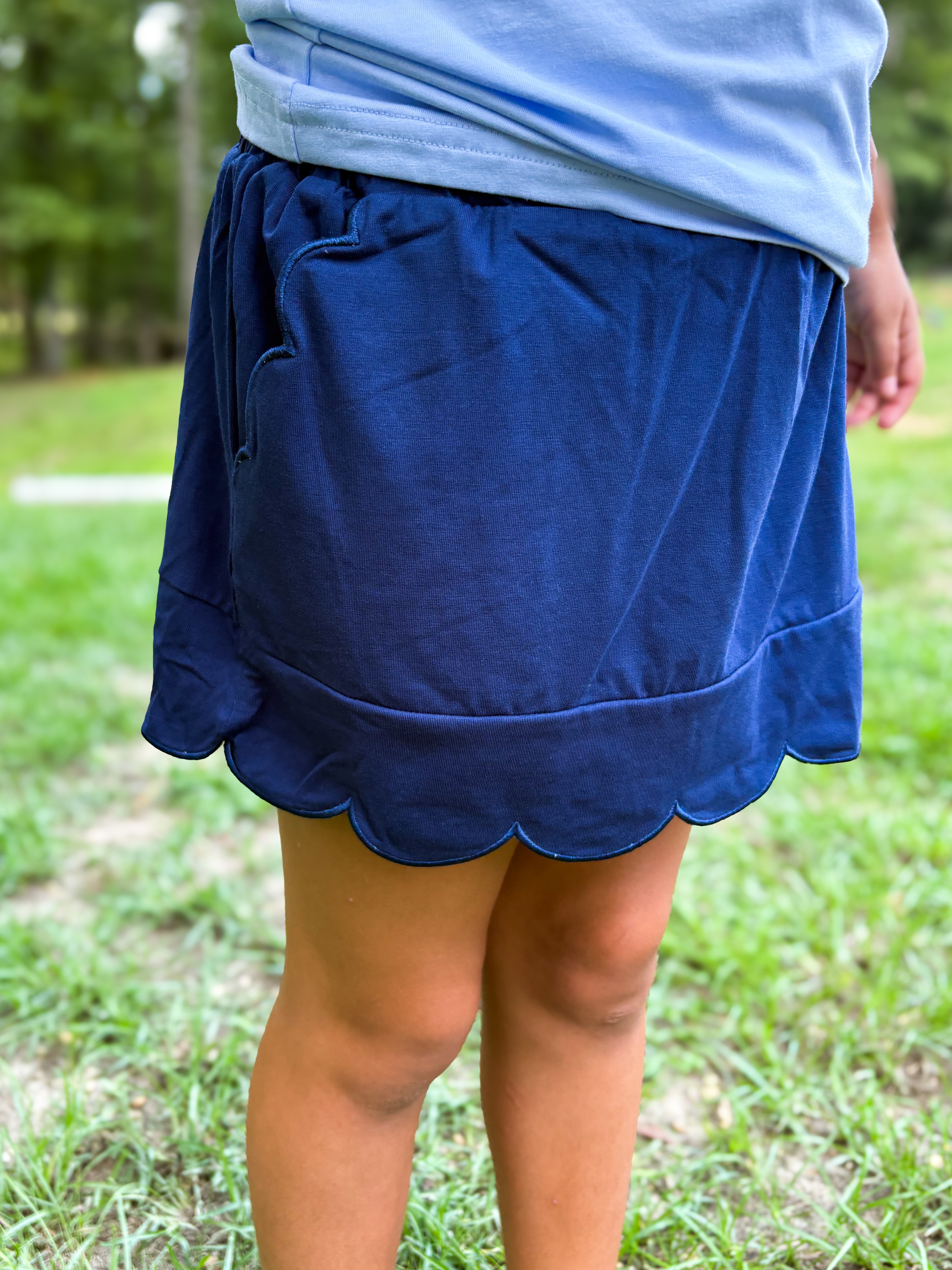 Girls Scalloped Skorts
