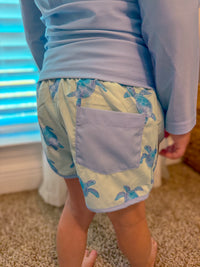 Boys Sea Turtle Swim Trunks