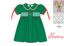 PRE ORDER Girls Embroidered Candy Cane Corduroy Christmas Bloomer Set & Dress | ETA to LBS: OCTOBER