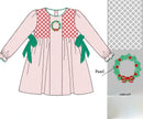 PRE ORDER Girls Smocked Christmas Wreath Heirloom Bloomer Set & Dress | ETA to LBS: OCTOBER
