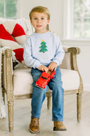 Boys Crotchet Christmas Tree Sweater Only
