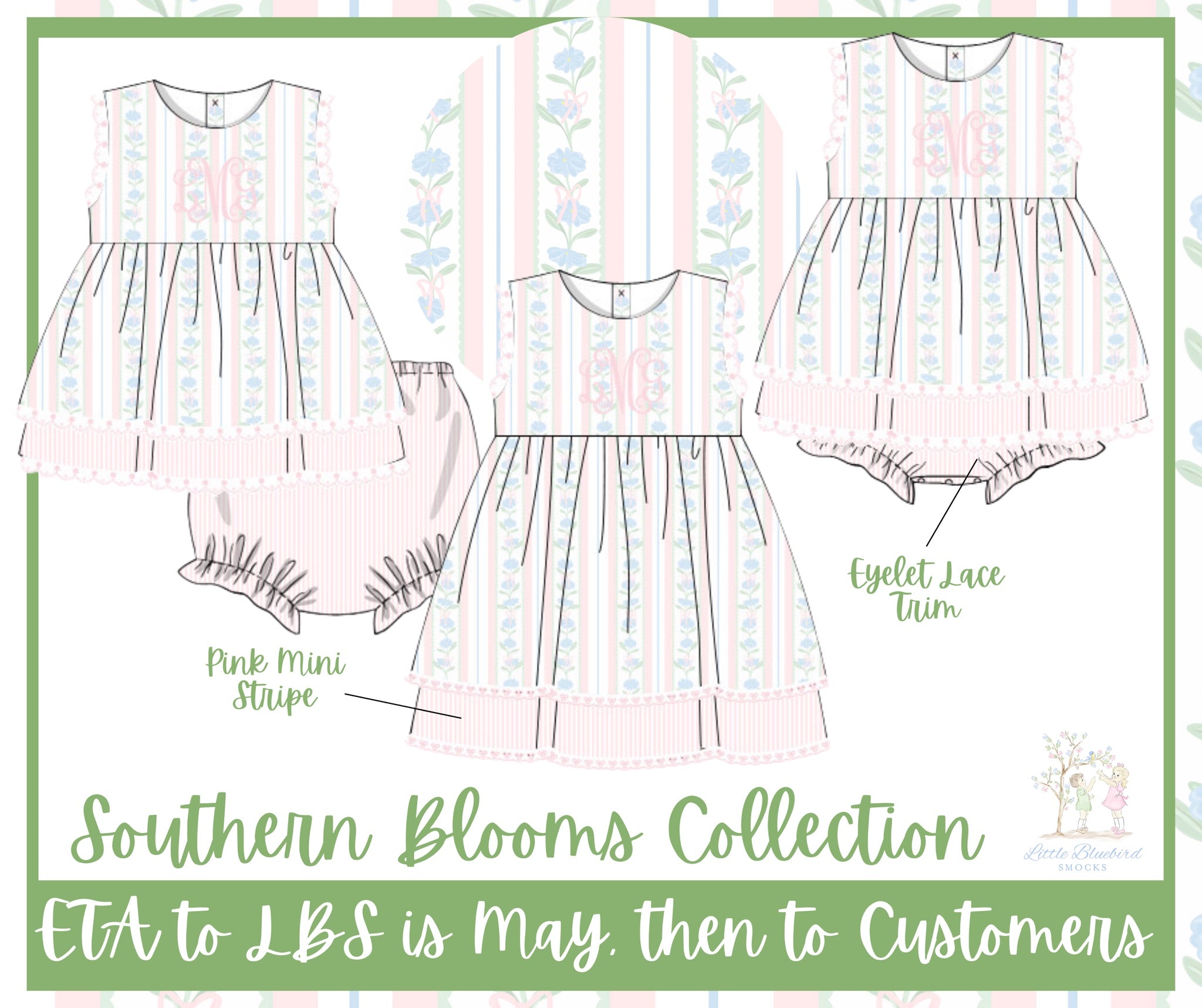 Girls Southern Blooms Skirted Bubble