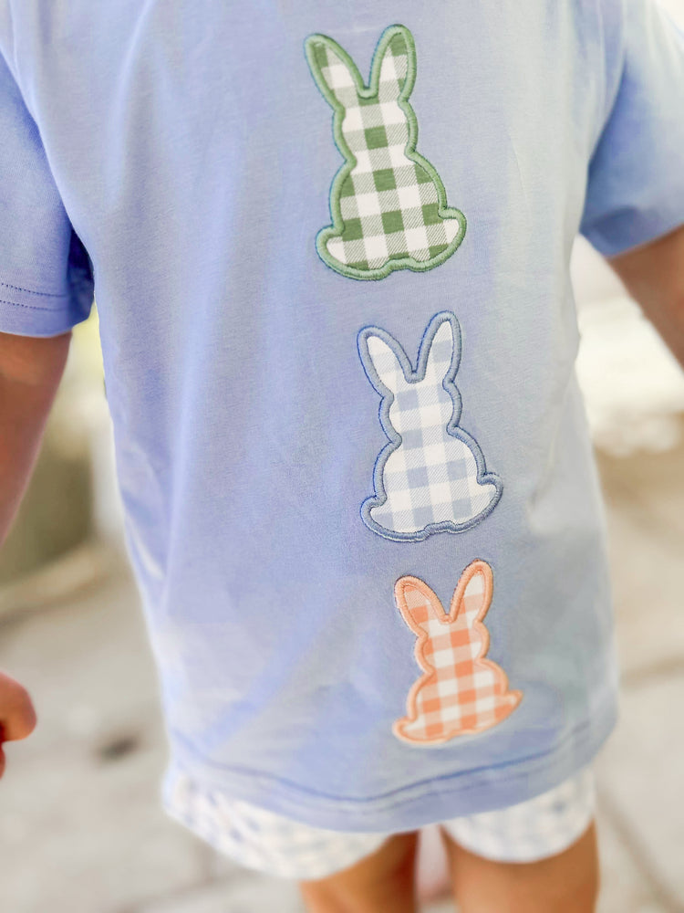 Boys Bunny Applique Knit Shirt