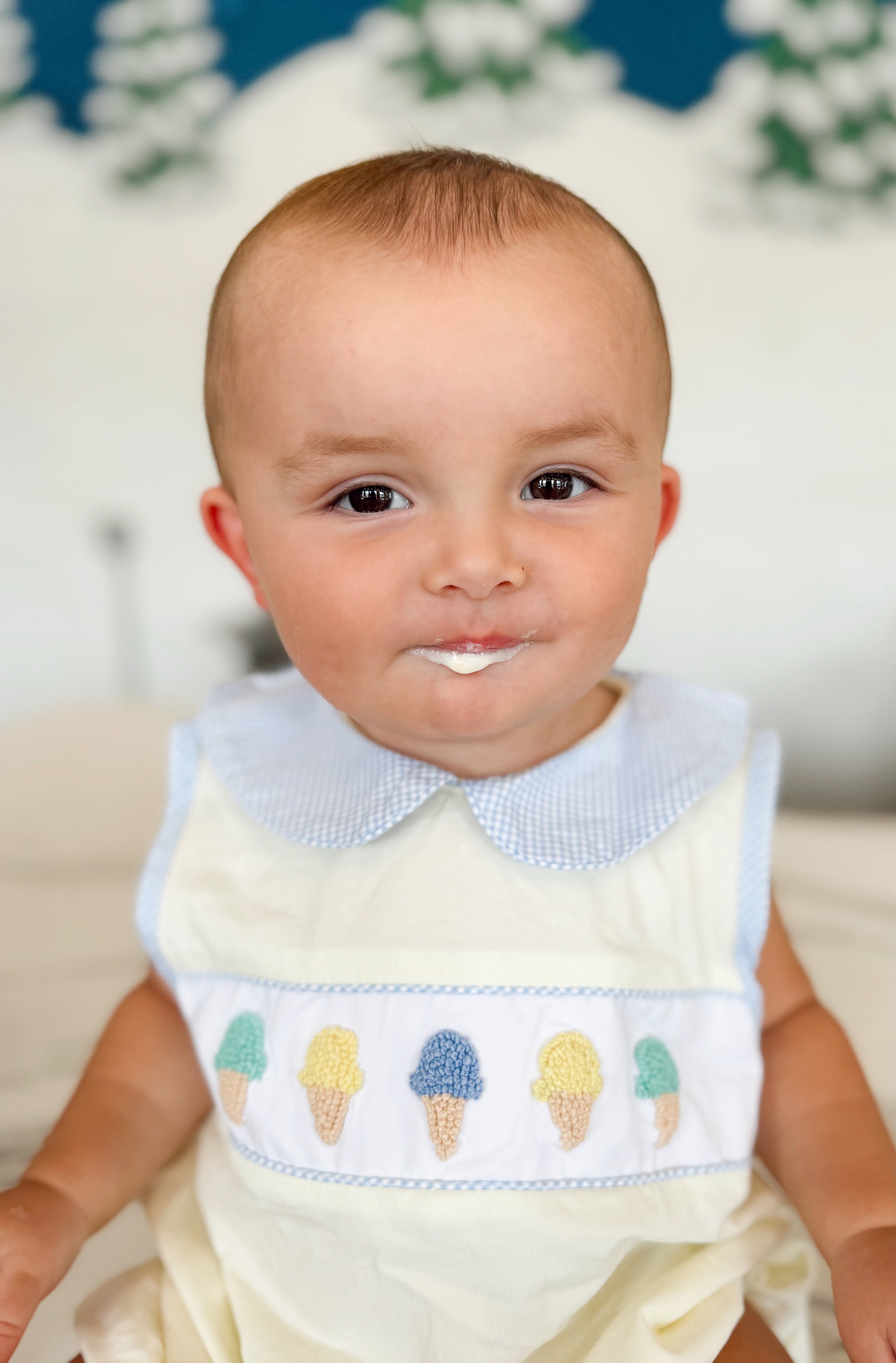 Boys French Knot Ice Cream Diaper Set