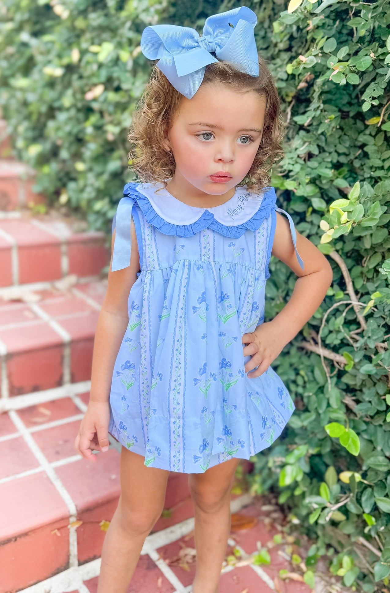 PRE ORDER Girls Bluebell Blooms Bloomer Set | ETA to LBS: Late March