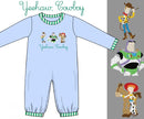 PRE ORDER Boys French Knot Toy Pals Long Romper | ETA to LBS: DECEMBER