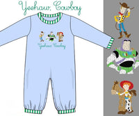 PRE ORDER Boys French Knot Toy Pals Long Romper | ETA to LBS: DECEMBER