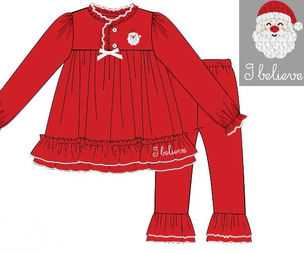 PRE ORDER Girls French Knot I Believe Knit 2-Piece Lounge Set | ETA to LBS: OCTOBER