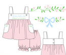 PRE ORDER Girls Embroidered Jesus Loves Me Bloomer Set & Dress | ETA to LBS: APRIL