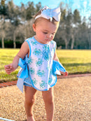 PRE ORDER Girls Watercolor Crabs Bloomer Set ETA: MAY