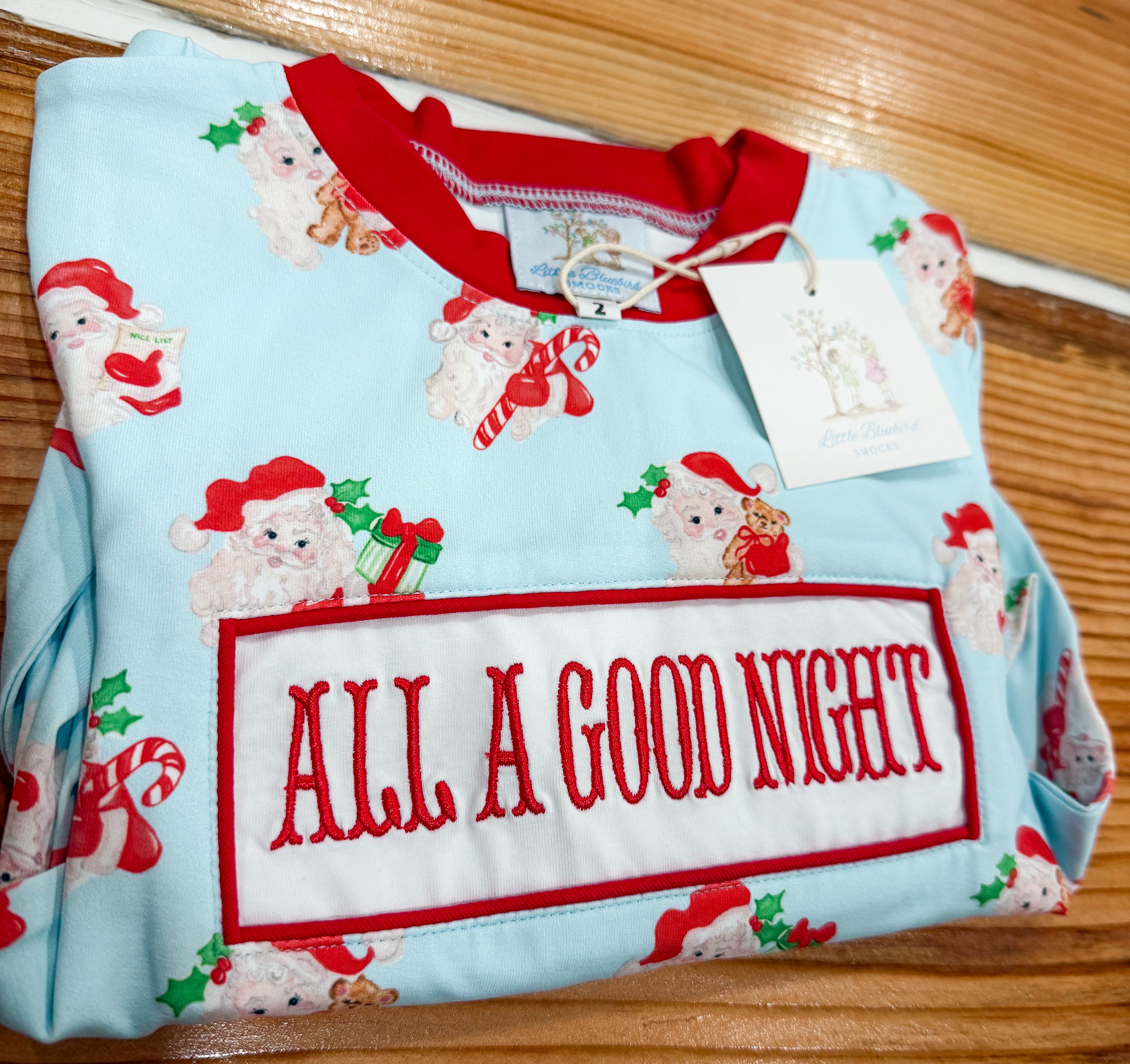 Boys Watercolor Santa Knit Lounge set