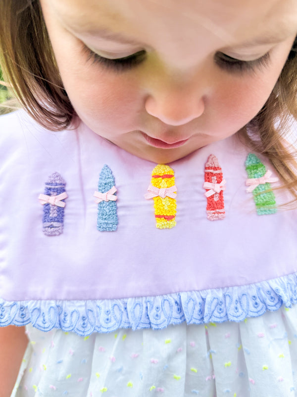 Girls French Knot Crayons Bubble