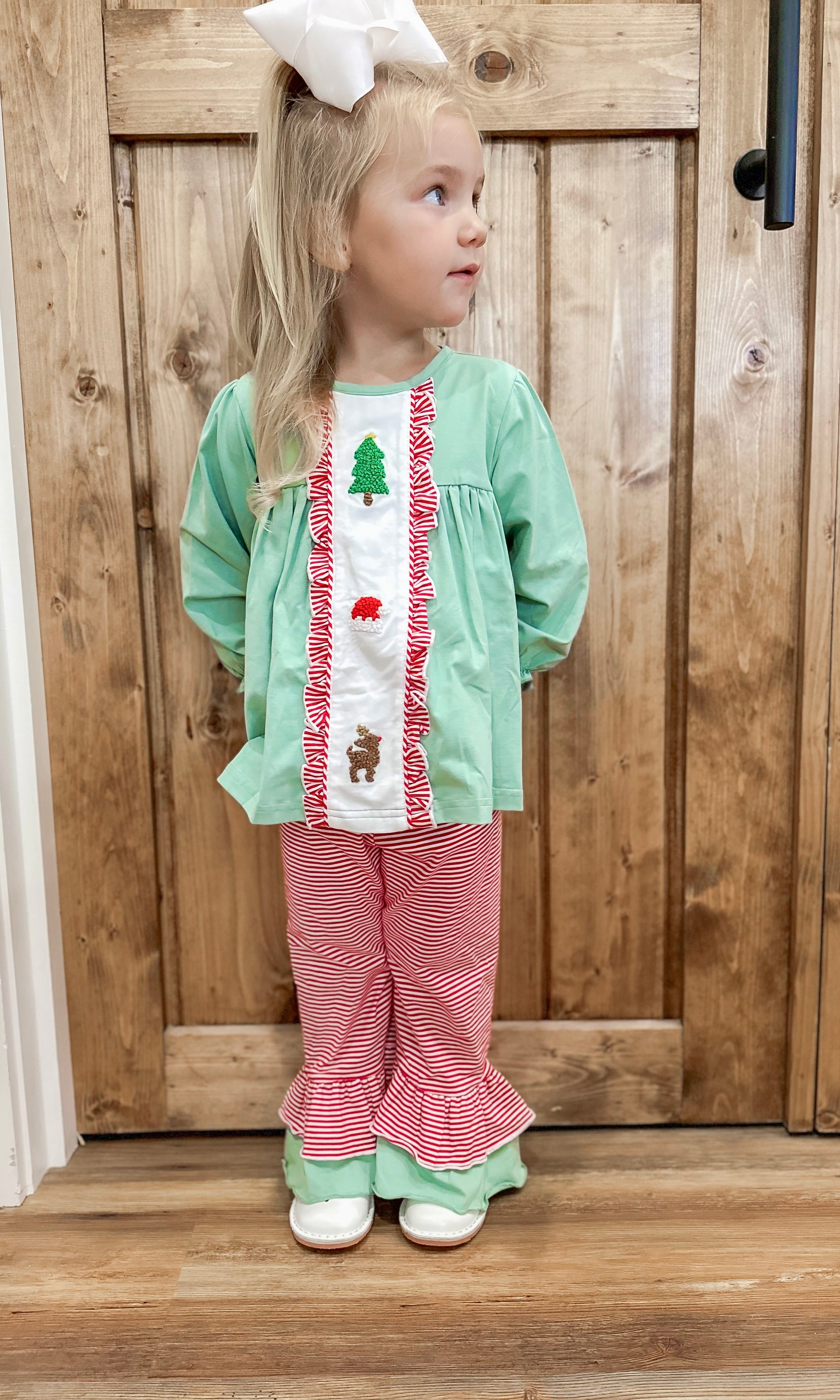 Girls French Knot Pant Set RTS