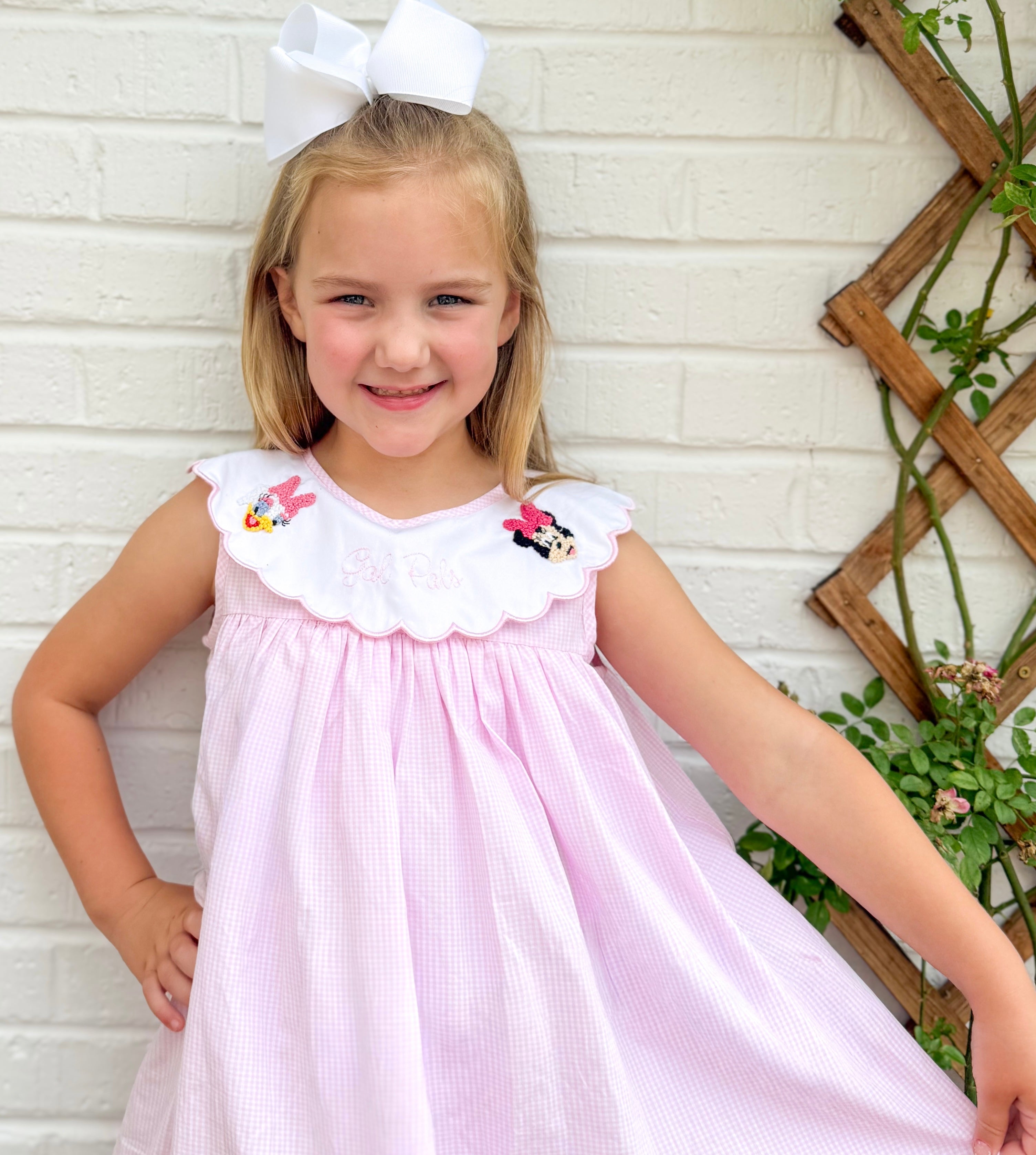 Girls French Knot Mouse and Duck “Gal Pals” Bloomer Set & Dress
