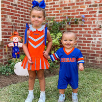 Orange & Royal Blue Cheer Dress