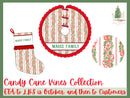 PRE ORDER Candy Cane Vines Quilted Tree Skirt | ETA to LBS: October