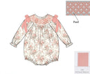 PRE ORDER Girls Smocked Mauve Floral Antique Bubble | ETA to LBS: SEPTEMBER