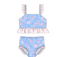 Girls Blooming Blues Two-Piece Swimsuit