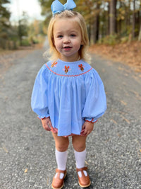 PRE ORDER Girls “Throw Back”Smocked Turkey Bloomer Set & Dress | ETA to LBS: SEPTEMBER