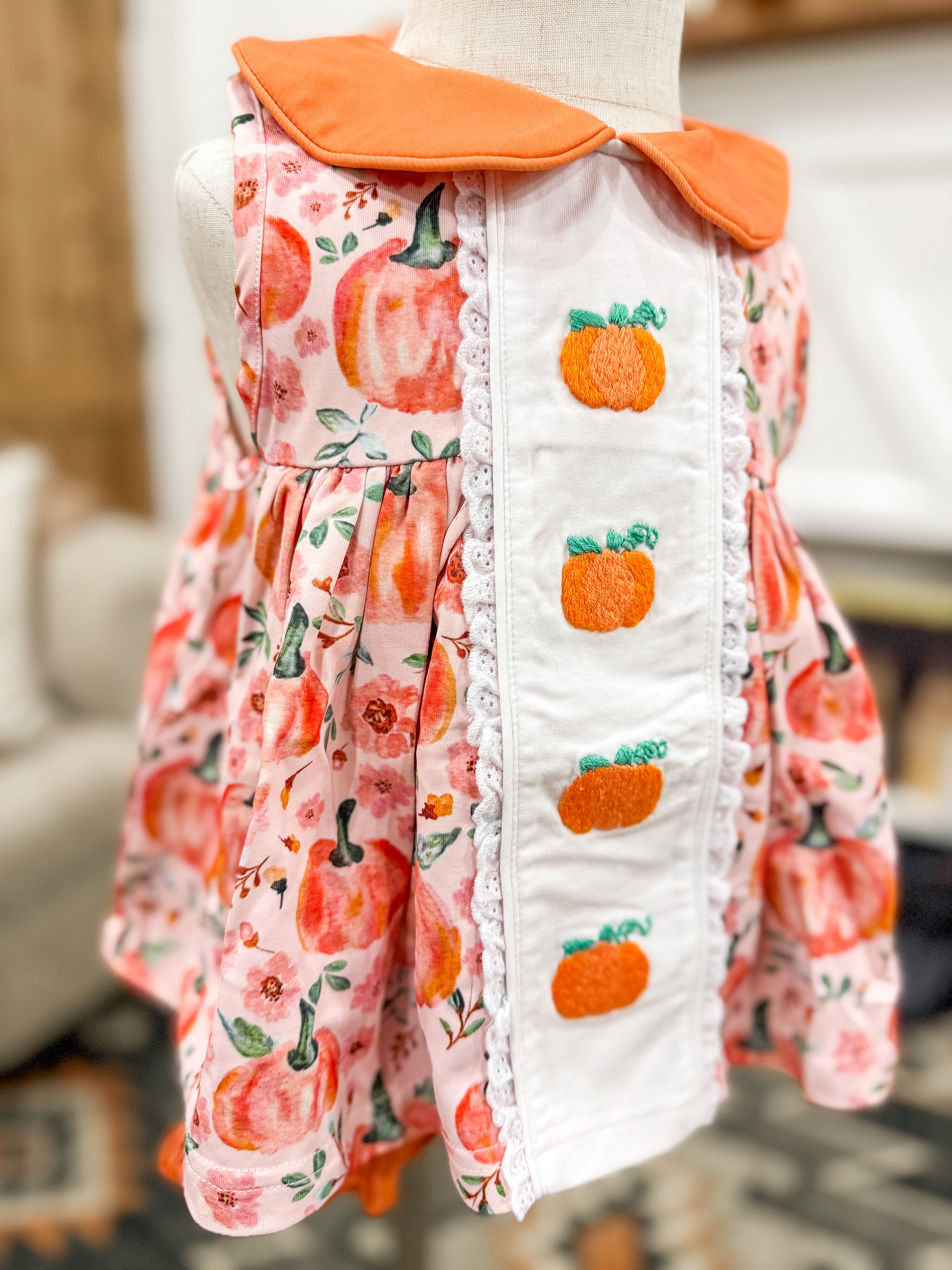 Girls Watercolor Pumpkins Bloomer Set